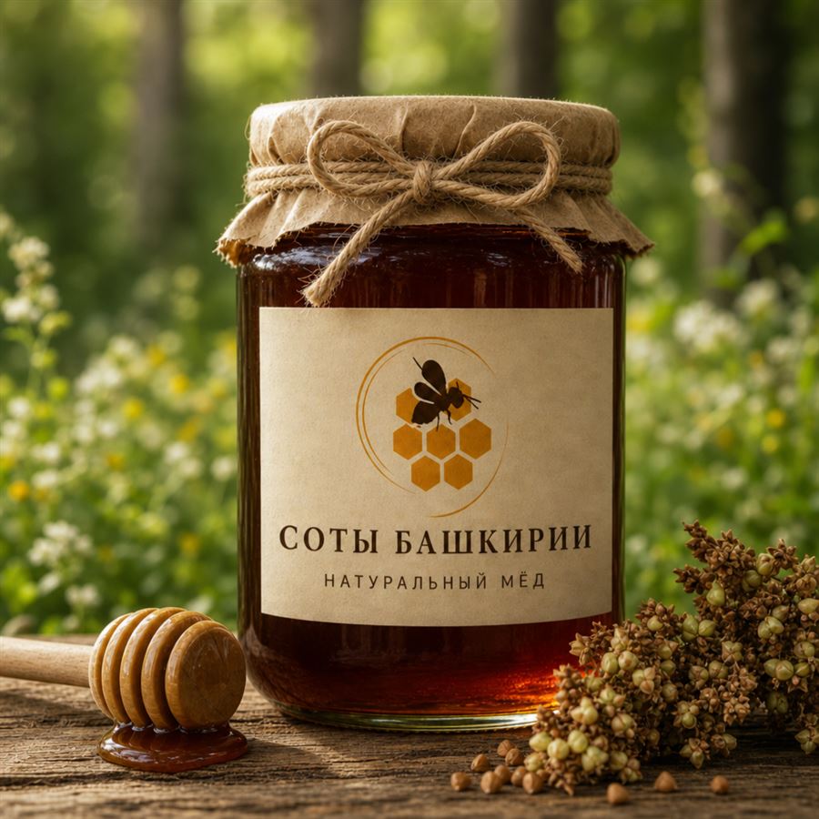 Купить гречишный мёд башкирский — тёмный мёд с пасеки